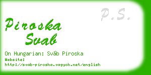 piroska svab business card